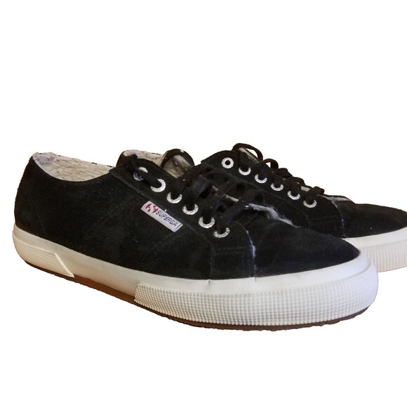 Superga Shoes - Superga Black Skater Shoes Sneakers Suede Leather Unisex EU 41 Women 9.5 Men 8